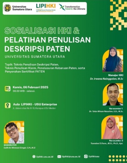 Sosialisasi HKI dan Pelatihan Penulisan Deskripsi Paten